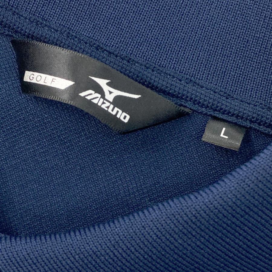 MIZUNO GOLF ミズノゴルフ 半袖ポロシャツ ネイビー系 L ゴルフウェア