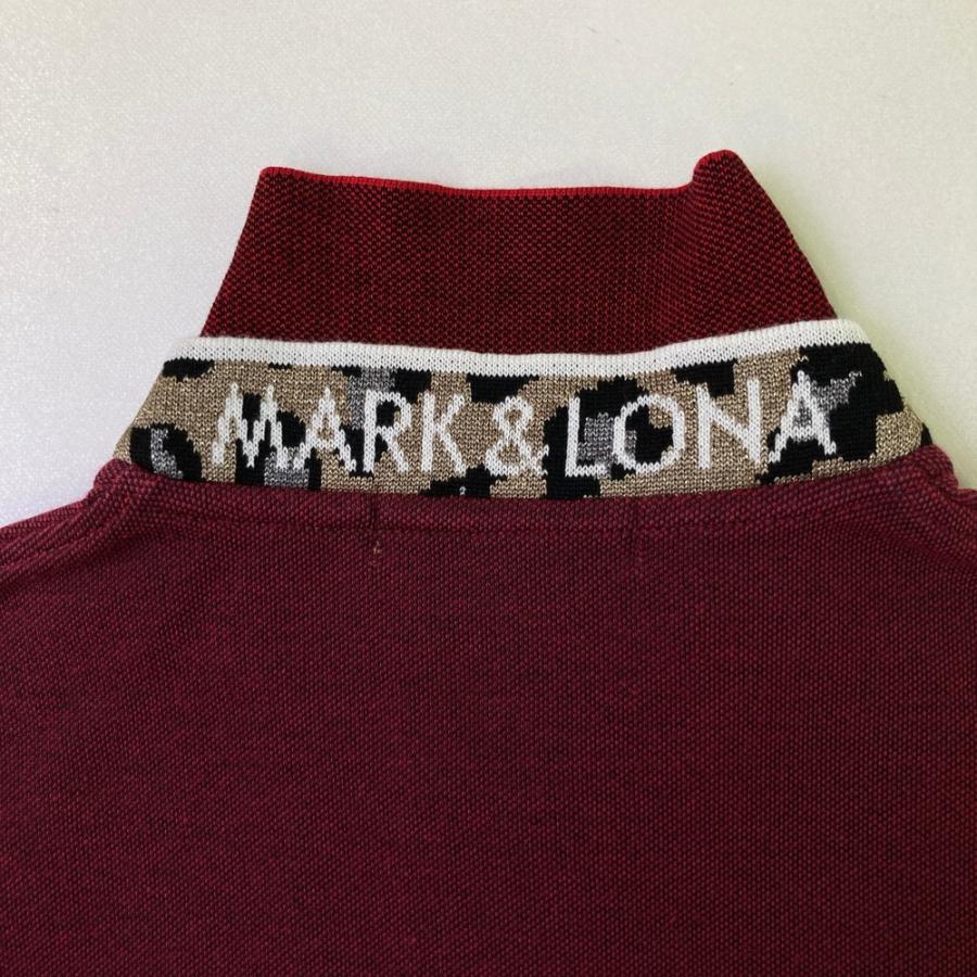 MARK&LONA（マークアンドロナ） 半袖ポロシャツ ラインストーン レッド