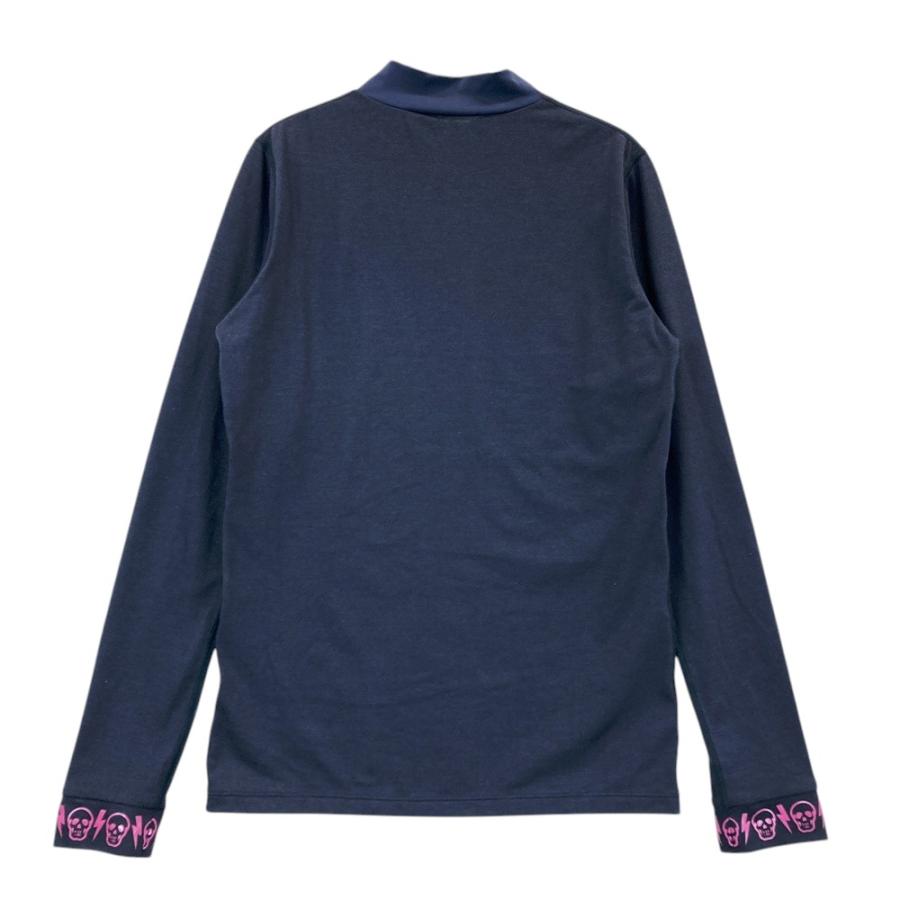 MARK&LONA マークアンドロナ ハイネック 長袖Tシャツ ネイビー系 WS
