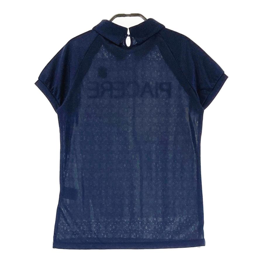 サイズ：36 ARCHIVIO アルチビオ  半袖ハイネックTシャツ  ネイビー系 [240101433477] ゴルフウェア レディース ストスト ARCHIVIO アルチビオ 襟付きTシャツ レース ネイビー系 36