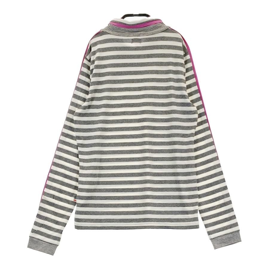 サイズ：36 ARCHIVIO アルチビオ  襟付き長袖Tシャツ ボーダー グレー系 [240101491614] ゴルフウェア レディース ストスト ARCHIVIO アルチビオ 襟付き長袖Tシャツ ボーダー グレー系 36