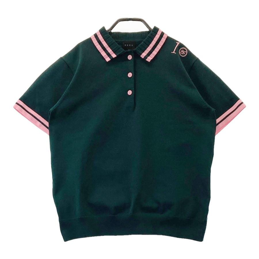 HERG1 半袖ポロシャツ (L) 緑 グリーン シンプル 中古 メンズ エルグワン HERG1 半袖ポロシャツ 1(M) 緑 グリーン