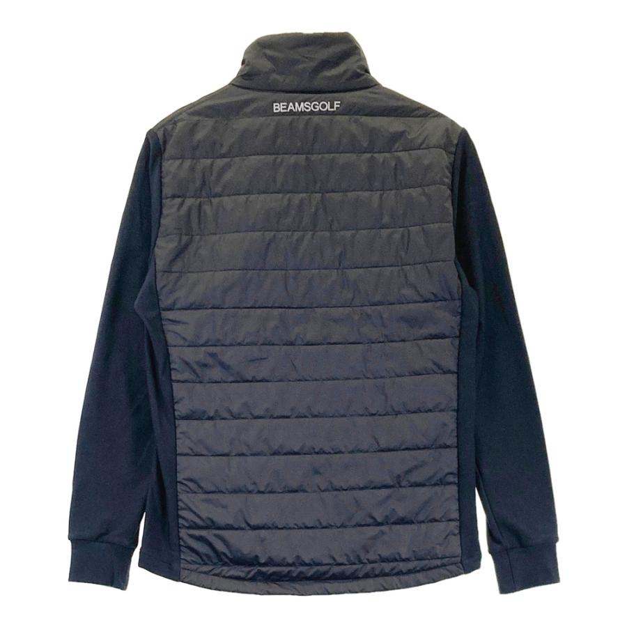 ビームスゴルフ　切替 中綿ジャケット ブラック系 BEAMS GOLF ビームスゴルフ 中綿切替 ジップジャケット 星 総柄