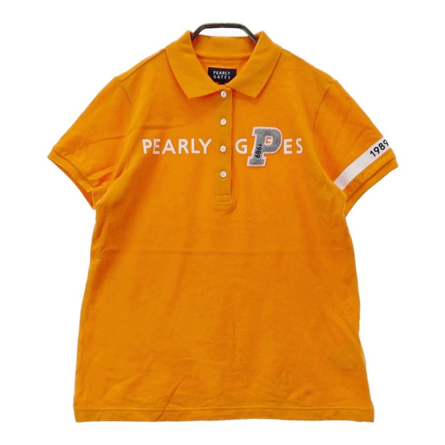 サイズ：1 PEARLY GATES パーリーゲイツ 2024年モデル 半袖ポロシャツ  オレンジ系 [240101492352] ゴルフウェア レディース ストスト PEARLY GATES（パーリーゲイツ） 2024年モデル 半袖ポロシャツ
