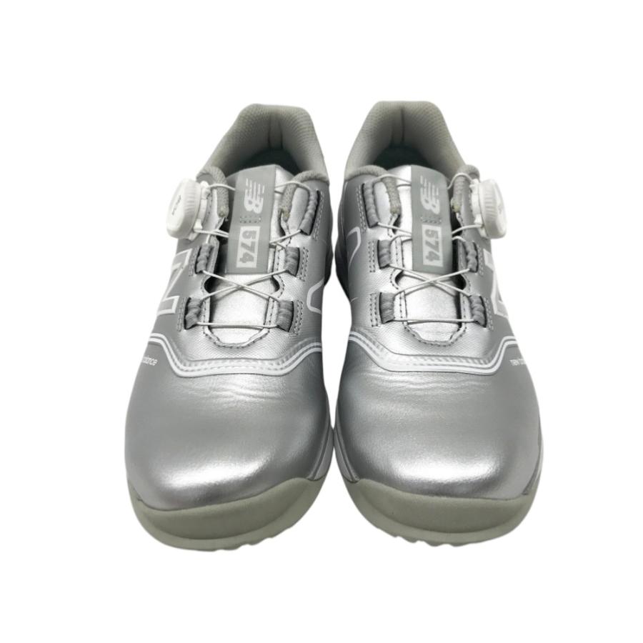 （試着大丸購入！New Balance ゴルフシューズ 24センチ。シルバー New Balance Golf ニューバランス ゴルフシューズ ソフト