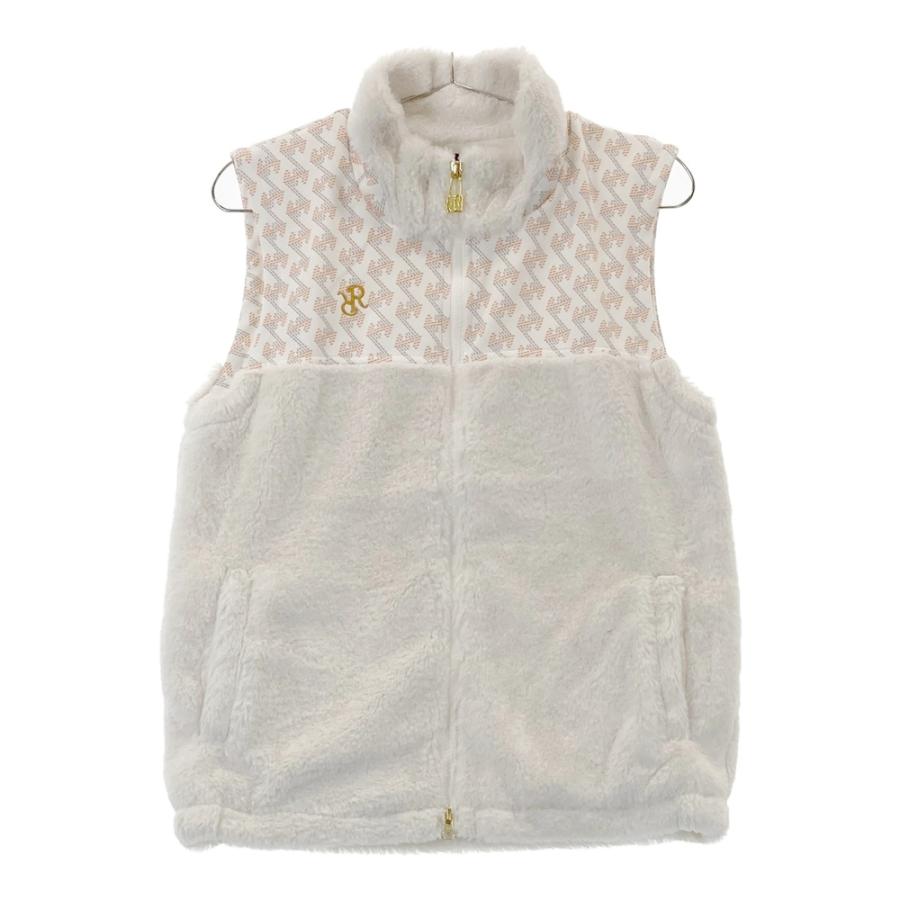 【新品未使用】RESURRECTION GOLF ゴルフウェア ベスト L RESURRECTION レザレクション ファー ジップベスト ホワイト系 L