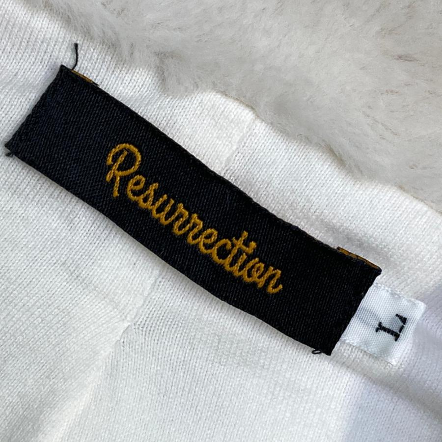 【新品未使用】RESURRECTION GOLF ゴルフウェア ベスト L RESURRECTION レザレクション ファー ジップベスト ホワイト系 L
