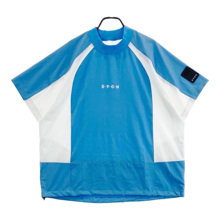 サイズ：LXL ANTIQUA GOLF アンティカゴルフ  半袖ブルゾン  ブルー系 [240101493033] ゴルフウェア メンズ ストスト ANTIQUA GOLF アンティカゴルフ 半袖ブルゾン ブルー系 LXL ゴルフ
