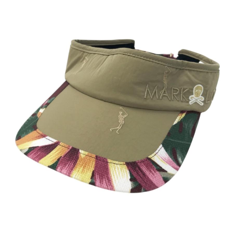 ゴルフ サンバイザー MARK&LONA 新品 ベージュ ベージュ系 スカルスイング サンバイザー マークアンドロナ MARK&LONA メンズウェア
