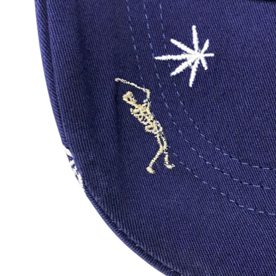 美品 ☆ MARK&LONA サンバイザー マーク&ロナ ネイビー 正規品 MARK&LONA マークアンドロナ サンバイザー カンナビス ブルー系 S
