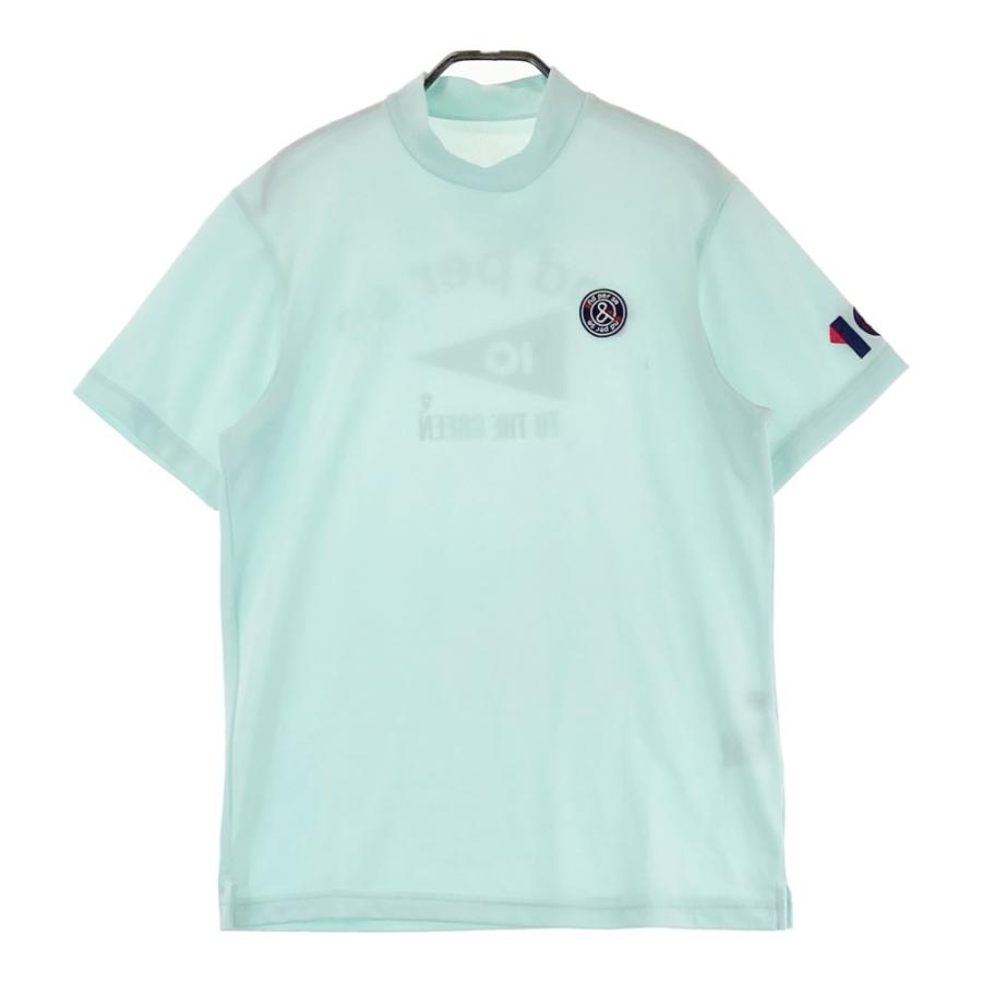 AND PER SE アンパスィ モックネック 半袖Tシャツ グリーン系 M