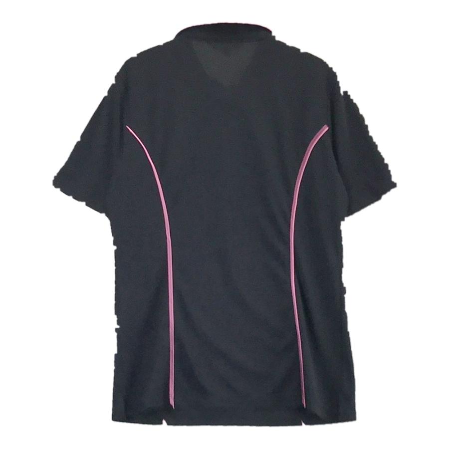 【美品】レオナール スポーツ ロゴ 紺 花 トップス 長袖シャツ ポロシャツ M LEONARD SPORT #anc レオナールスポーツ ポロシャツ 42 焦げ茶