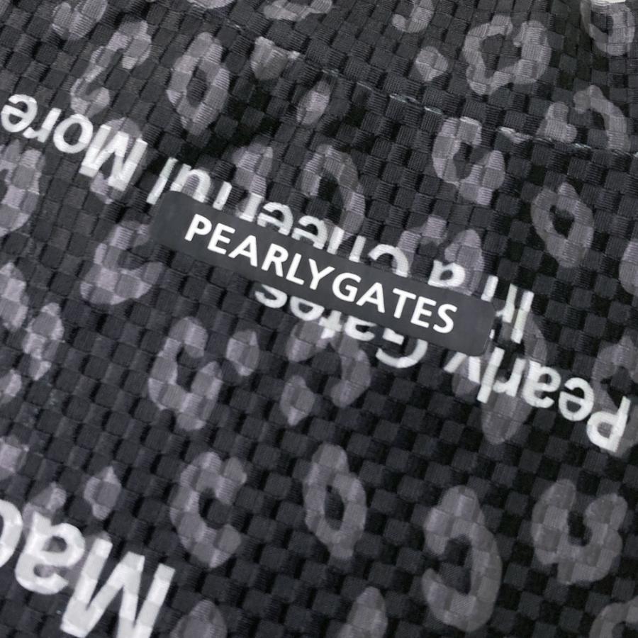 サイズ：2 PEARLY GATES パーリーゲイツ 2025年モデル ハイネック ノースリーブシャツ フリル レオパード柄 ブラック系 [240101493802] ゴルフウェア レディース ストスト 新品】PEARLY GATES パーリーゲイツ 2025年モデル ハイネック