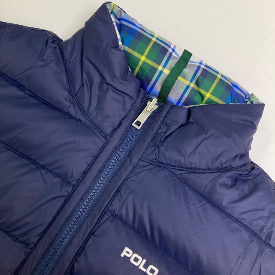 美品 ポロゴルフ ラルフローレン リバーシブルベスト S 羊毛カシミヤ混 POLOGOLF ラルフローレン ポロゴルフ リバーシブルダウンベスト
