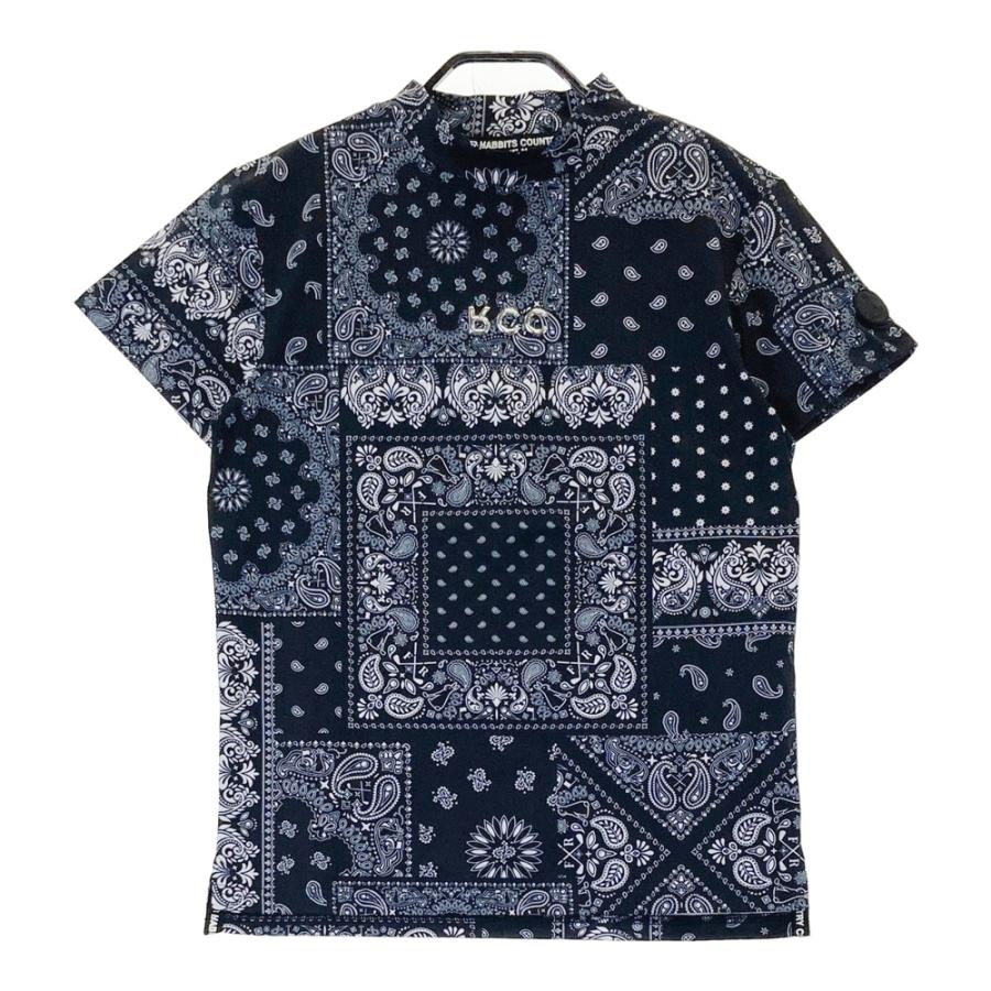 FR2 GOLF エフアールツーゴルフ ハイネック半袖Tシャツ ペイズリー柄