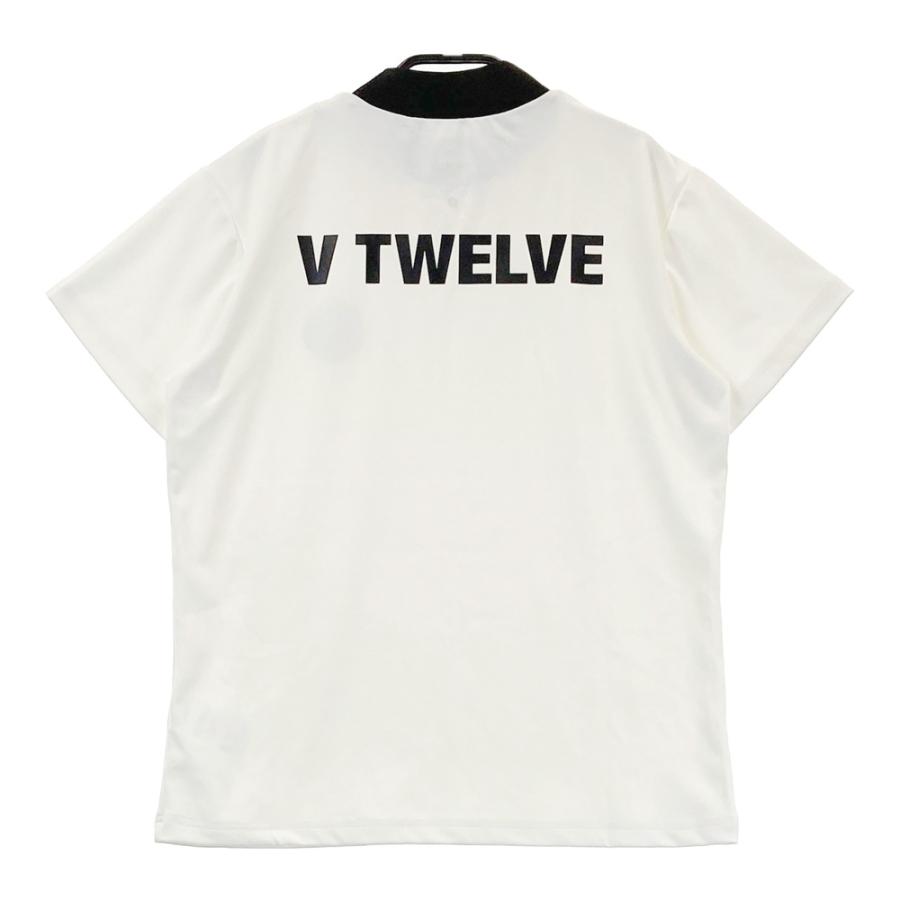 サイズ：2 V12 ヴィトゥエルヴ 2024年モデル ハイネック 半袖Tシャツ ロゴ  グリーン系 [240101494348] ゴルフウェア レディース ストスト サイズ：2 V12 ヴィトゥエルヴ 2024年モデル ハイネック 半袖T