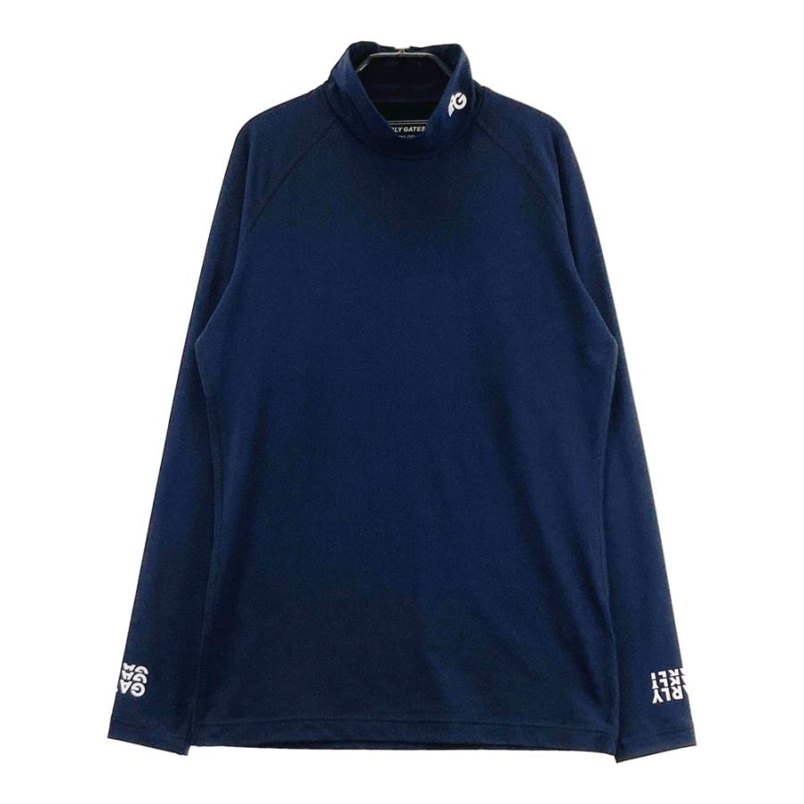 サイズ：5 PEARLY GATES パーリーゲイツ  長袖ハイネックインナーTシャツ  ネイビー系 [240101464237] ゴルフウェア メンズ ストスト PEARLY GATES パーリーゲイツ ハイネック 長袖インナーTシャツ
