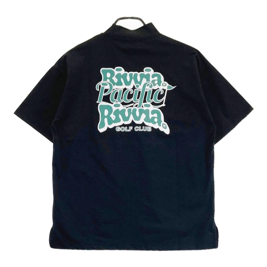 サイズ：S PACIFIC GOLF CLUB　パシフィック ゴルフクラブ ×RIVVIA PROJECTS ハイネック 半袖Tシャツ  ブラック系 [240101494739] ゴルフウェア メンズ ストスト PACIFIC GOLF CLUB パシフィック ゴルフクラブ ×RIVVIA PROJECTS