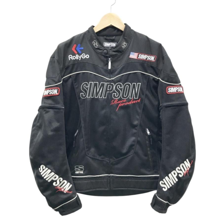 SIMSON ライディングジャケット Lサイズ ブラック SIMPSON (シンプソン) メッシュ ライディングジャケット SIZE L