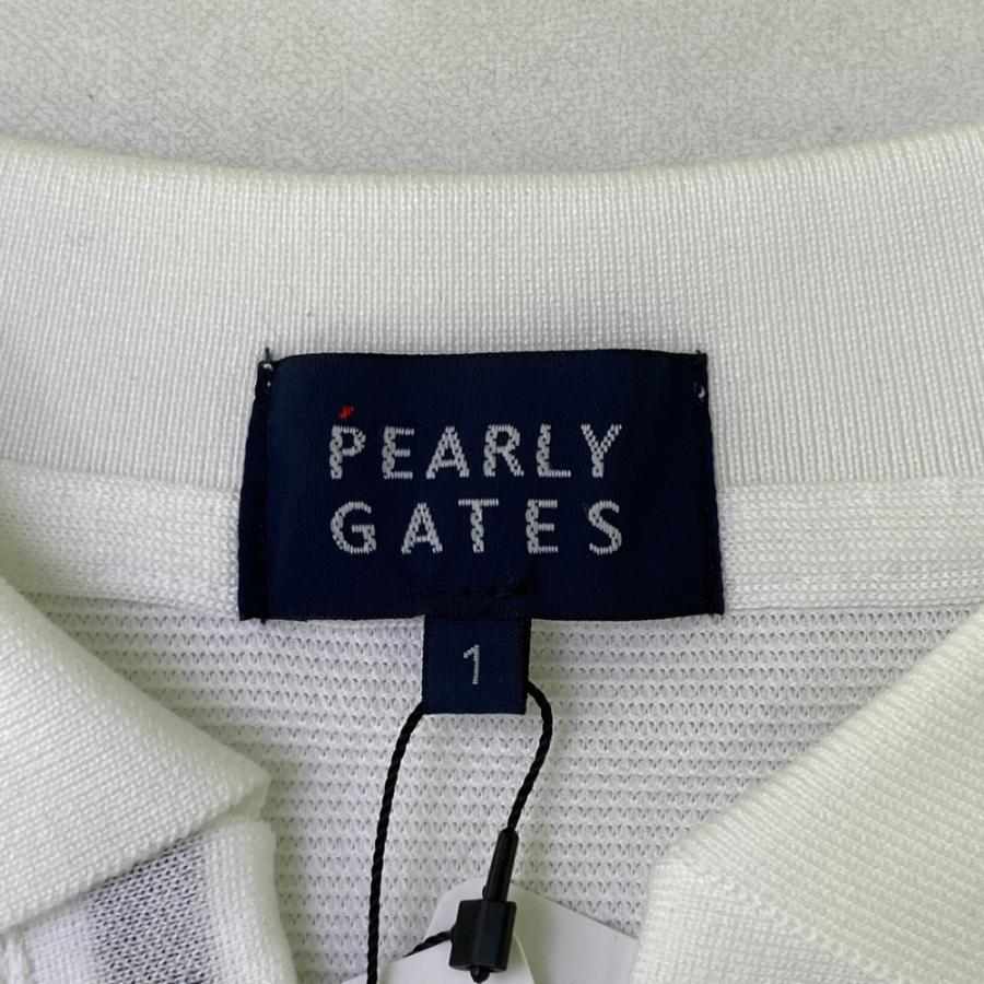 【美品】PEARLY GATES パーリーゲイツ  ノースリーブ ポロシャツ スキッパー  ホワイト系 1 ゴルフウェア レディースの画像