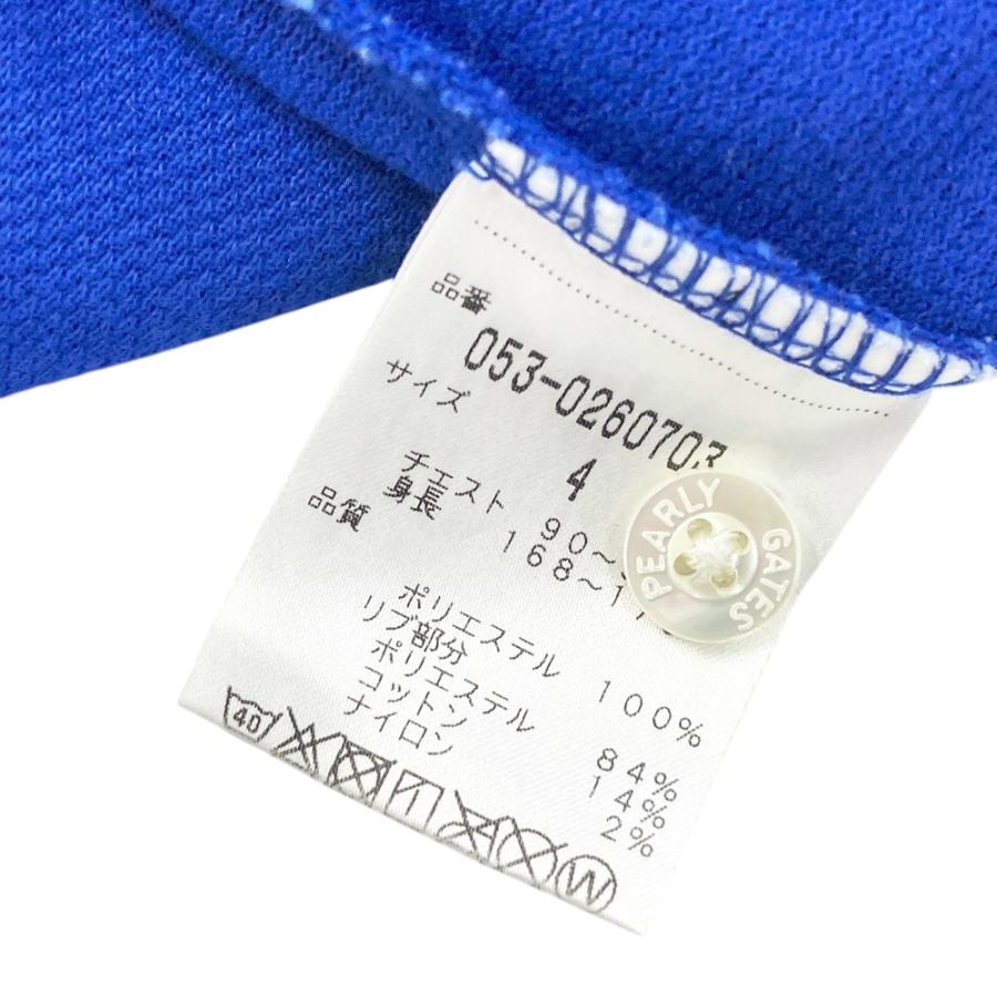 PEARLY GATES パーリーゲイツ 半袖ポロシャツ ブルー系 4 ゴルフ