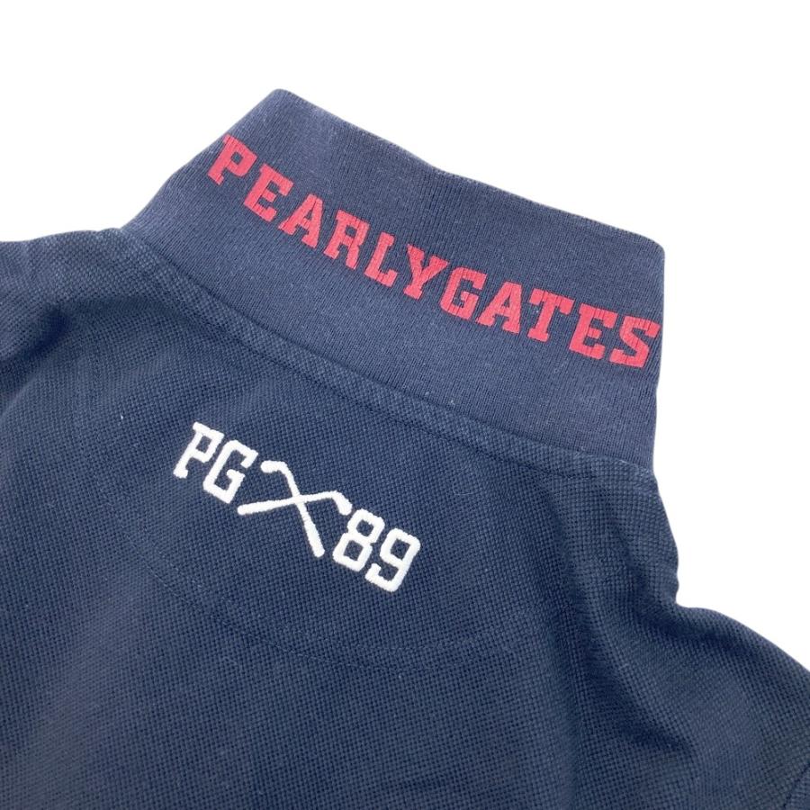 PEARLY GATES（パーリーゲイツ） 半袖ポロシャツ ニコちゃん ネイビー