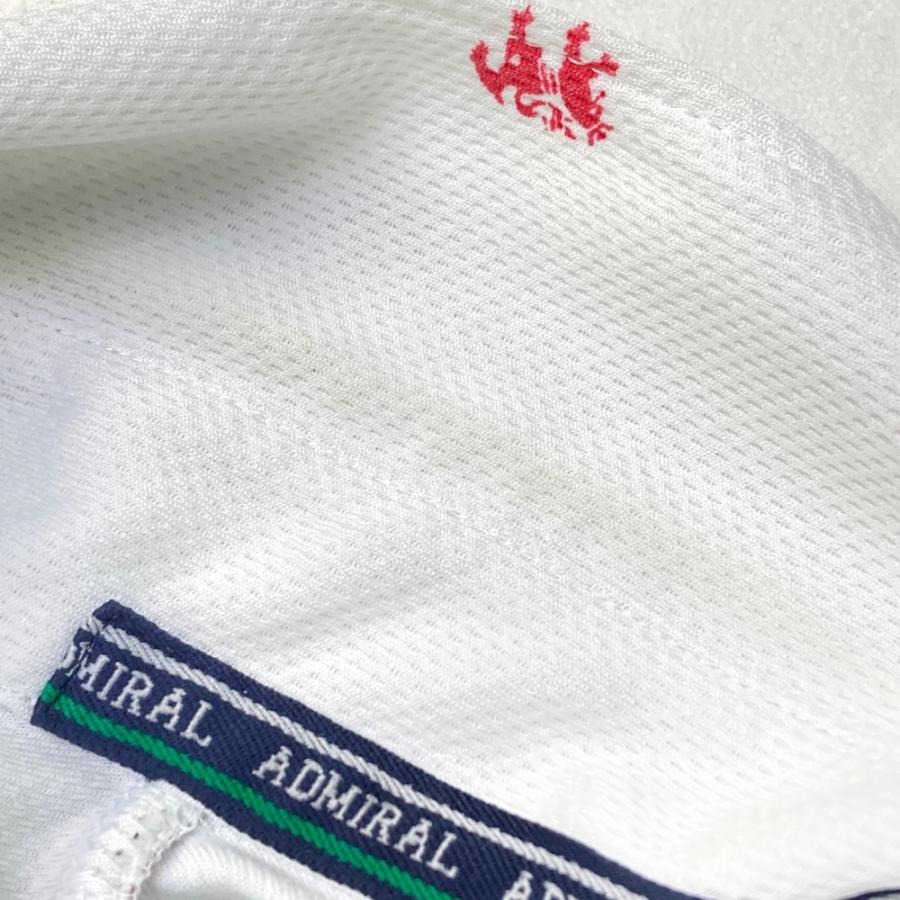 サイズ：L ADMIRAL アドミラル  半袖ポロシャツ ボタンダウン ストライプ柄 ホワイト系 [240101490459] ゴルフウェア メンズ ストスト Admiral アドミラル 半袖ポロシャツ 白 ストライプ織生地 ボタン