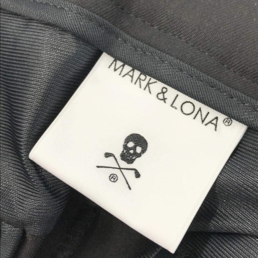 サイズ：46 MARK&amp;LONA マークアンドロナ  ストレッチパンツ スカル柄 ブラック系 [240101360871] ゴルフウェア メンズ ストスト MARK&LONA マークアンドロナ 2023年モデル ストレッチパンツ