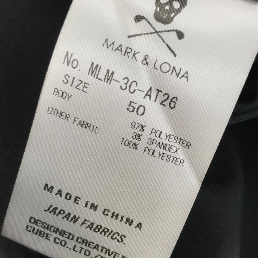 サイズ：46 MARK&amp;LONA マークアンドロナ  ストレッチパンツ スカル柄 ブラック系 [240101360871] ゴルフウェア メンズ ストスト MARK&LONA マークアンドロナ 2023年モデル ストレッチパンツ