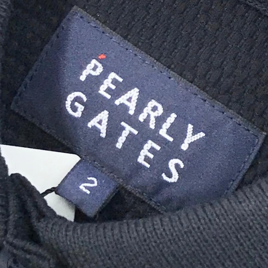 サイズ：2 PEARLY GATES パーリーゲイツ 2022年 半袖ポロシャツ プリント  ブラック系 [240101496460] ゴルフウェア レディース ストスト PEARLY GATES パーリーゲイツ 2022年 半袖ポロシャツ プリント