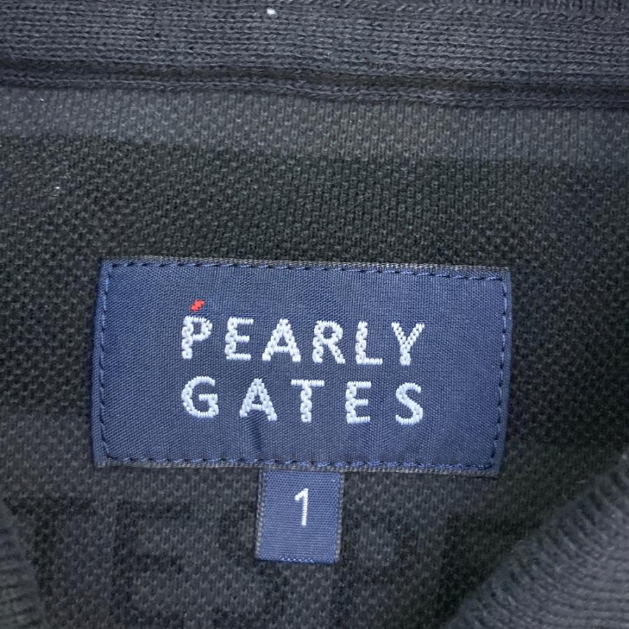 PEARLY GATES（パーリーゲイツ） 半袖ポロシャツ ロゴボーダー 総柄