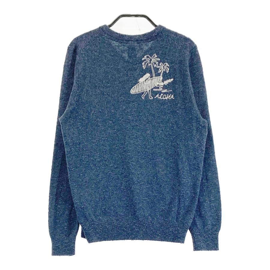 【美品】ゾーイゴルフ☆カシミヤセーター 新品】ZOY ゾーイ カシミヤ混 長袖ニットセーター ブルー系 36 ゴルフ