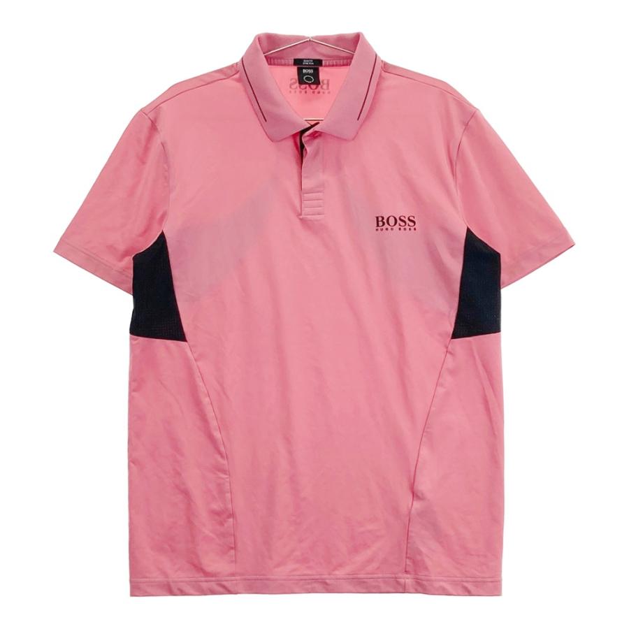 HUGO BOSS ヒューゴボス 半袖ポロシャツ ピンク系 L メンズ : ブランド 
