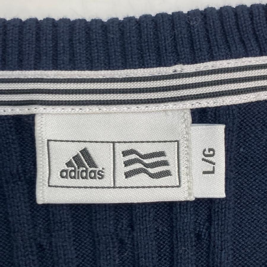 ADIDAS GOLF アディダスゴルフ Vネック コットン ニットベスト