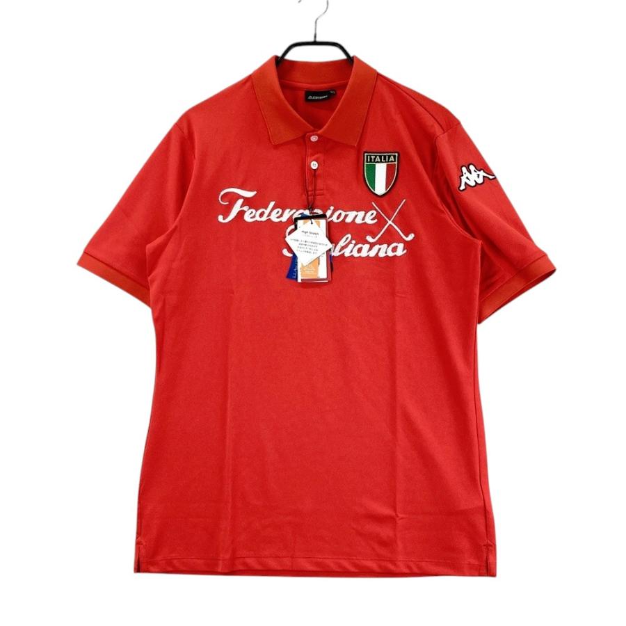 新品】KAPPA GOLF カッパゴルフ 半袖ポロシャツ レッド系 XO ゴルフ 