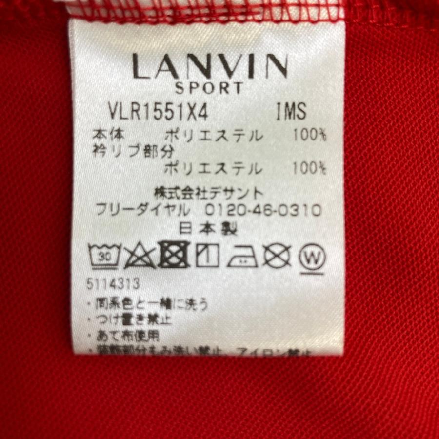 サイズ：38 LANVIN SPORT ランバン スポール  半袖ポロシャツ プリント  レッド系 [240101459978] ゴルフウェア レディース ストスト LANVIN SPORT ランバン スポール 半袖ポロシャツ プリント
