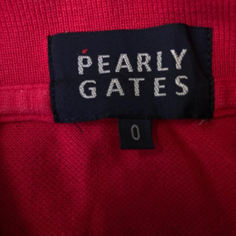 PEARLY GATES - 【超美品】パーリーゲイツ×PEANUTS 半袖ポロシャツ レッド スヌーピー レディース 0(S) ゴルフウェア PEARLY GATES PEARLY GATES 【超美品】パーリーゲイツ×PEANUTS 半袖ポロシャツ