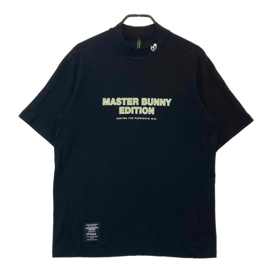 サイズ：4 MASTER BUNNY EDITION マスターバニーエディション 758-2167351 ハイネック 半袖Tシャツ  ブラック系 [240101489145] ゴルフウェア メンズ ストスト MASTER BUNNY EDITION マスターバニーエディション 758-2167351