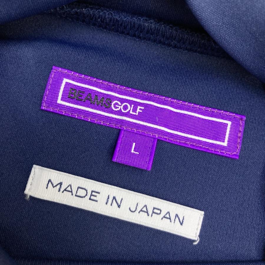 BEAMS GOLF（ビームス ゴルフ） モックネック半袖Tシャツ ネイビー系 L