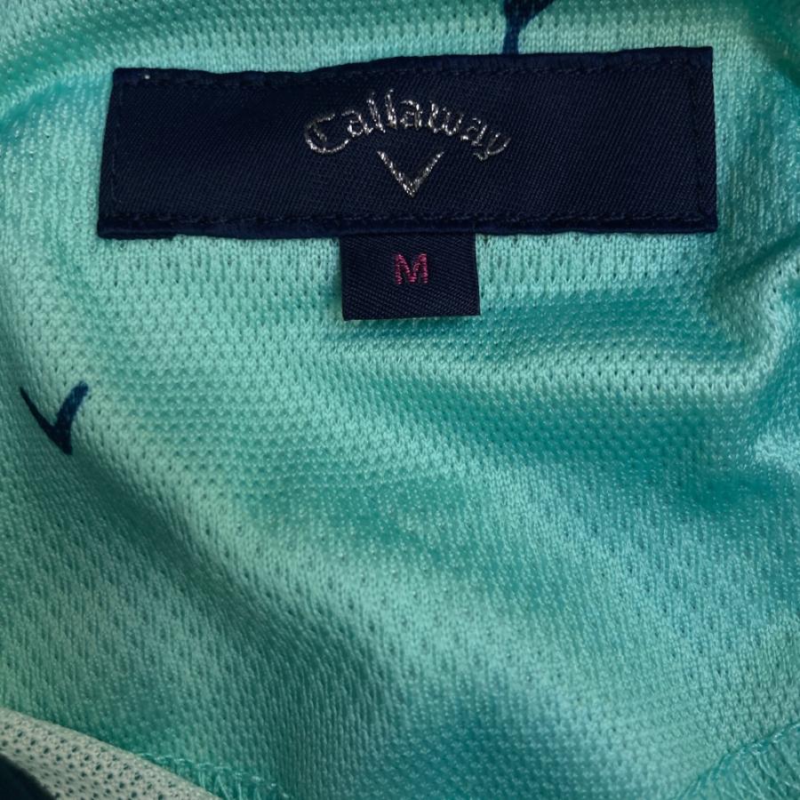 サイズ：M CALLAWAY キャロウェイ  半袖ポロシャツ 総柄 グリーン系 [240101449927] ゴルフウェア メンズ ストスト サイズ：M CALLAWAY キャロウェイ 半袖ポロシャツ 総柄 グリーン