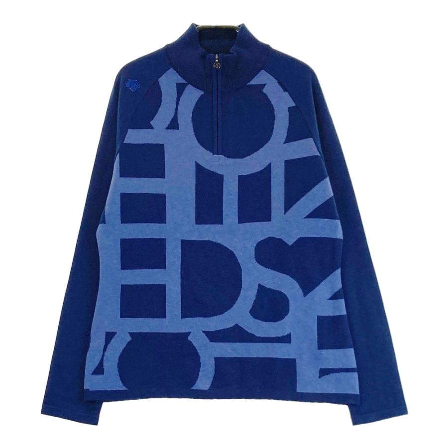 新品】DESCENTE GOLF デサントゴルフ ニット セーター ネイビー系 L