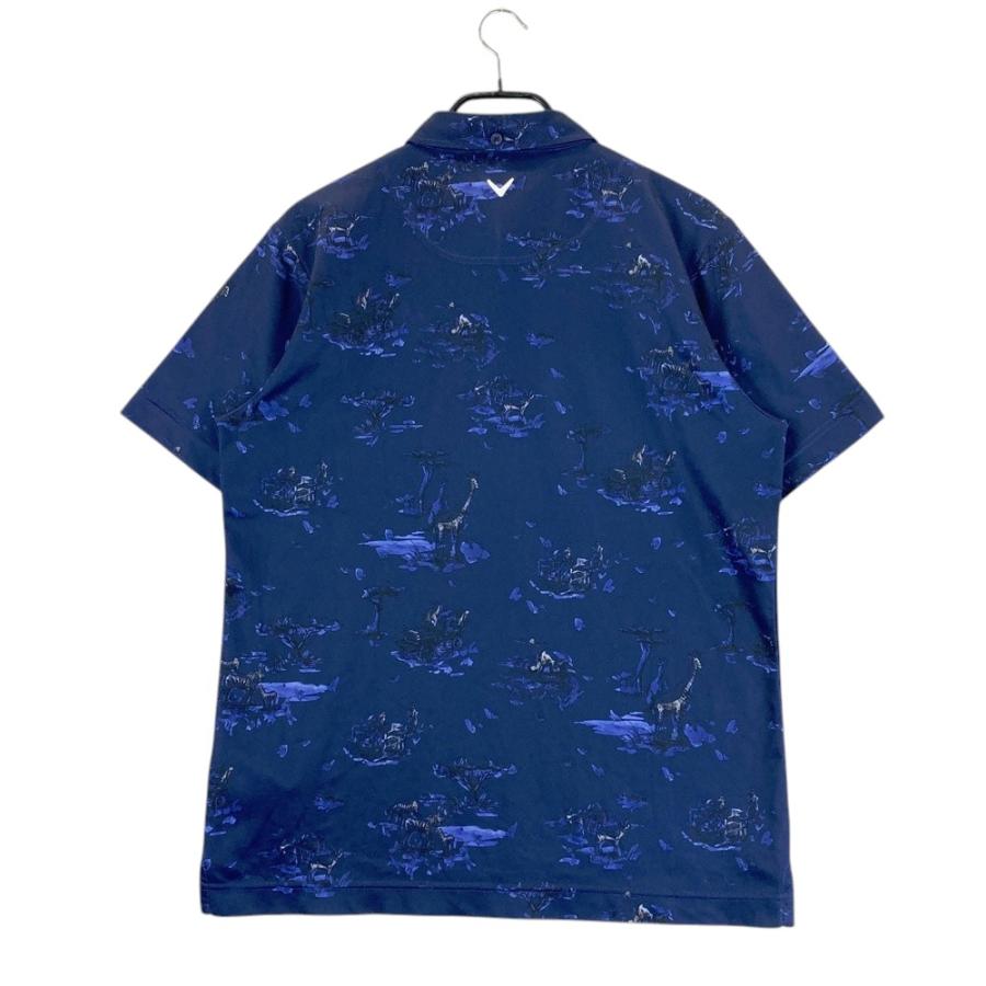 CALLAWAY キャロウェイ ボタンダウン 半袖ポロシャツ 総柄