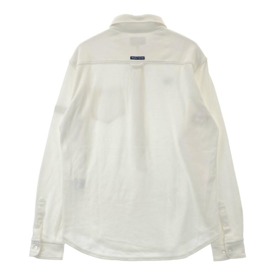 サイズ：4 PEARLY GATES パーリーゲイツ  長袖ポロシャツ  ホワイト系 [240101499079] ゴルフウェア メンズ ストスト PEARLY GATES パーリーゲイツ 長袖ポロシャツ ホワイト系 4