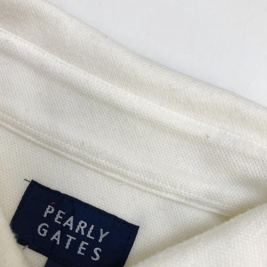 サイズ：4 PEARLY GATES パーリーゲイツ  長袖ポロシャツ  ホワイト系 [240101499079] ゴルフウェア メンズ ストスト PEARLY GATES パーリーゲイツ 長袖ポロシャツ ホワイト系 4