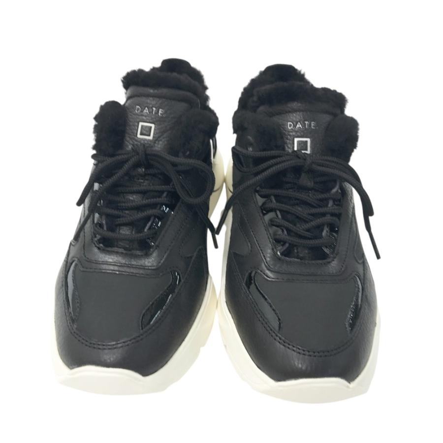 新品】D.A.T.E. デイト FUGA ファースニーカー ブラック系 24.5 