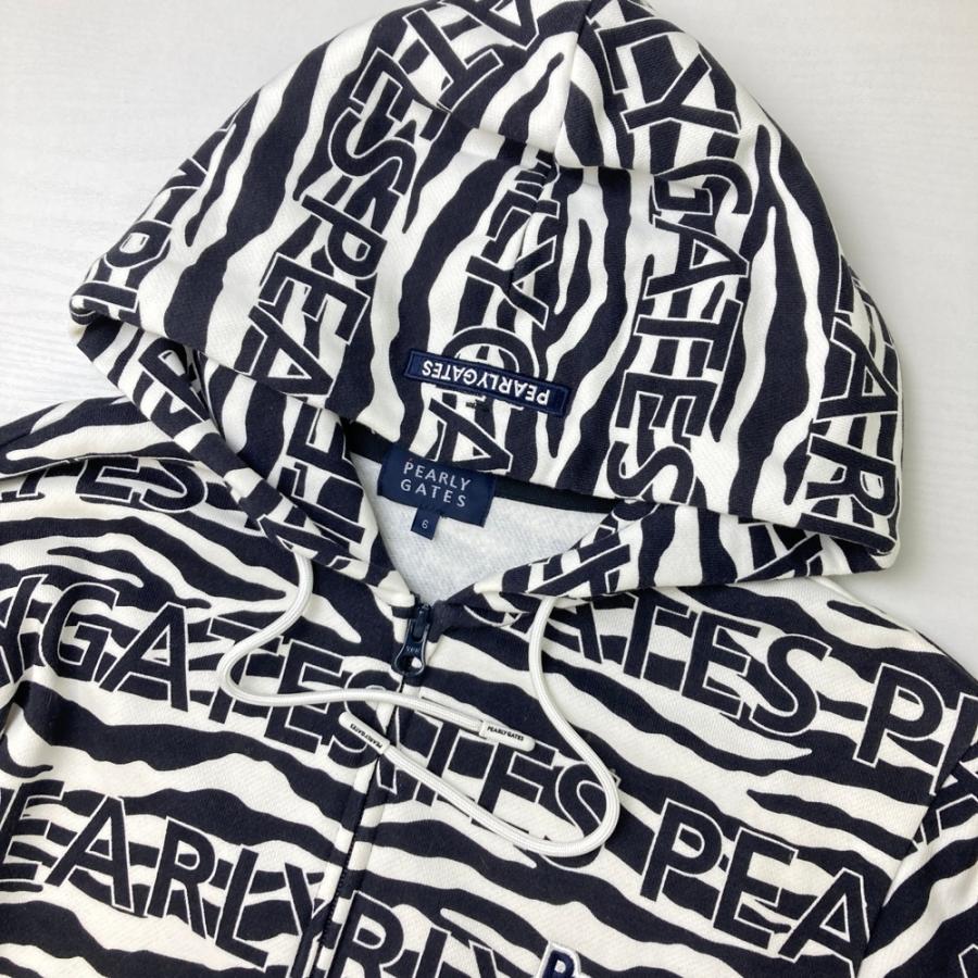 PEARLY GATES パーリーゲイツ ジップ スウェット パーカー 柄 1 PEARLY GATES パーリーゲイツ ; 裏起毛 スウェット ジップ