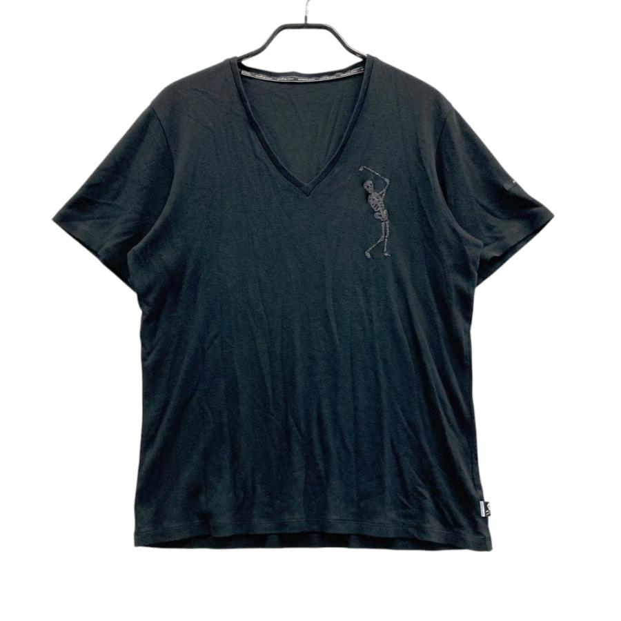 MARK&LONA マークアンドロナ Vネック 半袖Tシャツ ブラック系 XL 