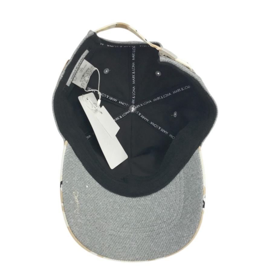 マーク&ロナ ホワイト スカルバッジ キャップ リボン付き マーク