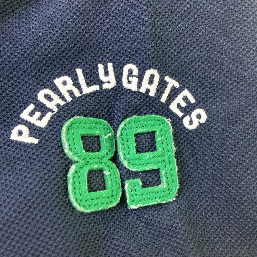 PEARLY GATES（パーリーゲイツ） 半袖ポロシャツ ニコちゃん ネイビー