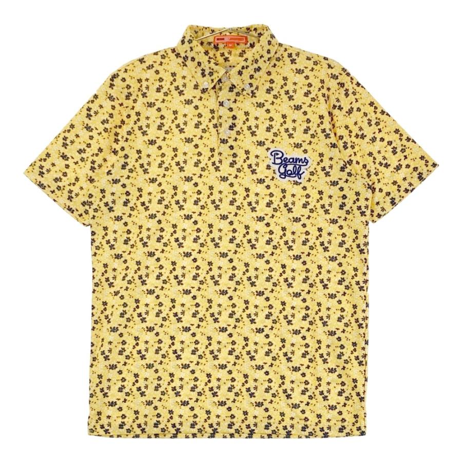 BEAMS GOLF ビームスゴルフ 半袖ポロシャツ ボタンダウン 花柄 